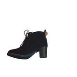 Marco Tozzi Black Lace-up Heeled Ankle Boot