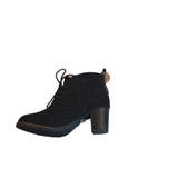 Marco Tozzi Black Lace-up Heeled Ankle Boot