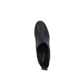 Tamaris Black Leather Pull on Ankle Boot