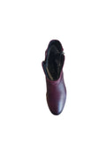 Caprice Burgundy leather Low Heeled Ankle Boot
