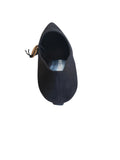 Marco Tozzi Black Suede Court Shoe