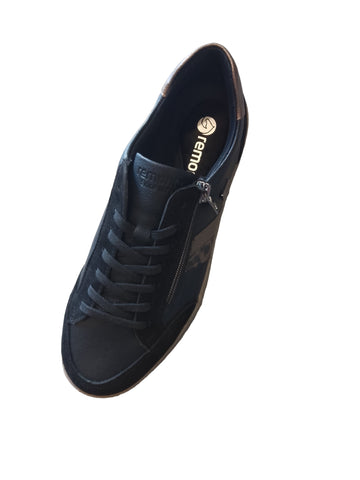 Remonte Goat Suede Black/Combination Winter Trainers