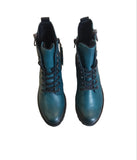 Remonte Odeon Leather Ankle Boot in Petrol Blue