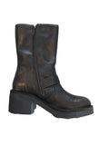 Fly London  Clark 3/4 Length Black/ Bronze Leather Boot