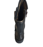 Fly London  Clark 3/4 Length Black/ Bronze Leather Boot