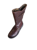 Fly London Mes 3/4 Length Leather Boot in Dark Brown