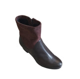 Caprice Chocolate Brown Leather Ankle Boot