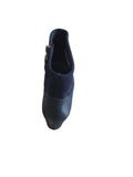 Caprice Navy Leather Ankle Boot