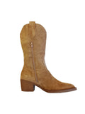 Tamaris Cognac Suede 3/4 Length Cowboy Boot