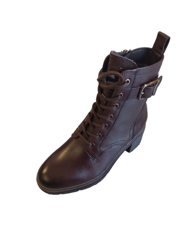 Tamaris Dark Brown Lace Up Ankle Boot