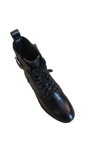 Tamaris Black Lace Up Ankle Boot