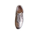 Caprice Taupe Metallic Leather Wedge Trainer