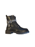 Marco Tozzi Black High Rise Ankle Boot with Diamante Trim