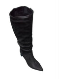 Tamaris Knee Length Black Heeled Boots
