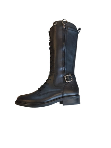 Remonte Black Leather 3/4 Length Boots