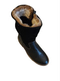 Remonte Calf Length Weatherproof Boots in Black