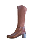 Caprice Cognac Brown Leather Knee Length Boot 
