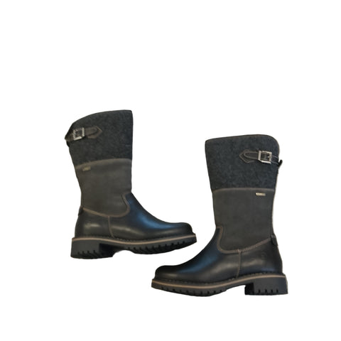 Tamaris Leather Weather Proof Boot in Black 