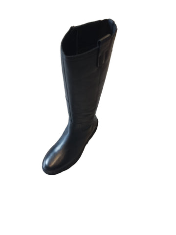Tamaris Black Leather Knee Boot