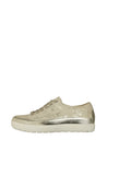Caprice Leather Trainer in Pale Grey Combination