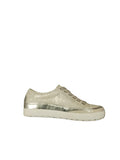 Caprice Leather Trainer in Pale Grey Combination