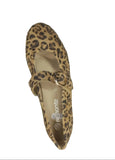 Remonte Leather Suede Leopard Print Mary Jane Shoe