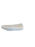 Caprice White Leather Ballerina Pump