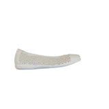 Caprice White Leather Ballerina Pump