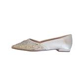 Tamaris Diamante Pearl Satin Ballerina Pump