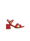 Marco Tozzi Red  Combination Block Heeled Sandal
