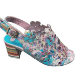 Laura Vita Jachino Block Heeled Sandal in Indigo