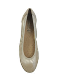 Caprice Taupe Metallic Ballerina Pump