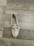 Caprice Platinum Metallic Platform Loafer