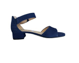 Caprice Navy Suede Low Heeled Sandal