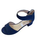 Caprice Navy Suede Low Heeled Sandal