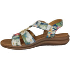 Heavenly Feet Trace Sandal in White Floral