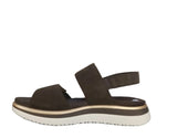 Remonte Dark Brown Suede Sandal