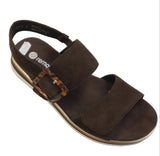 Remonte Dark Brown Suede Sandal
