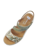 Remonte Khaki/Combination Leather Sandal