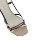 Tamaris Taupe Combination Retro Style Block Heel Sandal