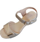 Remonte Pale Gold Block Heel Leather Sandal