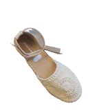 Dunlop Roisin Cream Woven Platform Espadrille