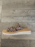 Remonte Animal Print Slider Sandal