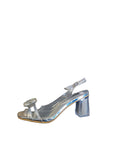 Misstyl Matia 07 Block Heeled Jewelled Sandal in Argent(Silver)