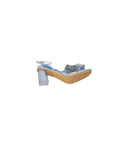 Misstyl Matia 07 Block Heeled Jewelled Sandal in Argent(Silver)