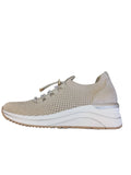 Remonte Taupe Sparkle Wedge Trainer Shoe