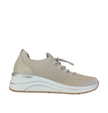 Remonte Taupe Sparkle Wedge Trainer Shoe