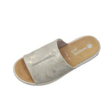 Remonte Champagne Wedge Mule Sandal