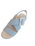 Remonte Pale Blue Suede Platform Sandal