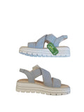 Remonte Pale Blue Suede Platform Sandal
